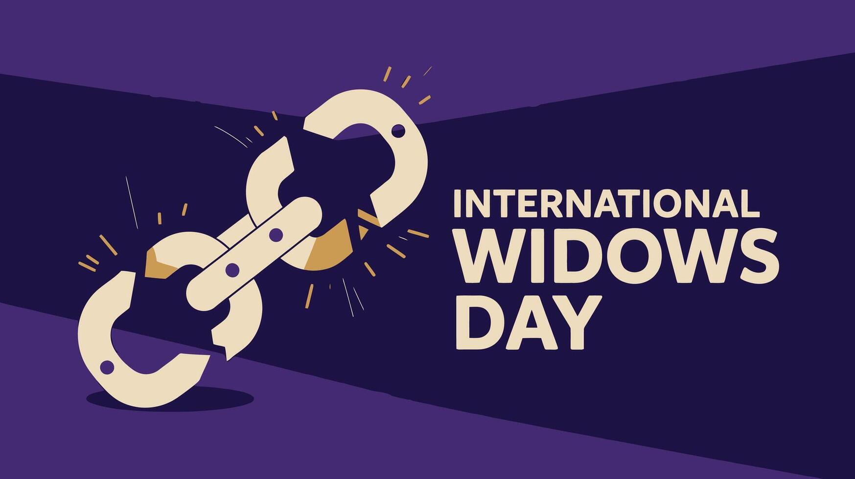 international widows day with broken chain vector