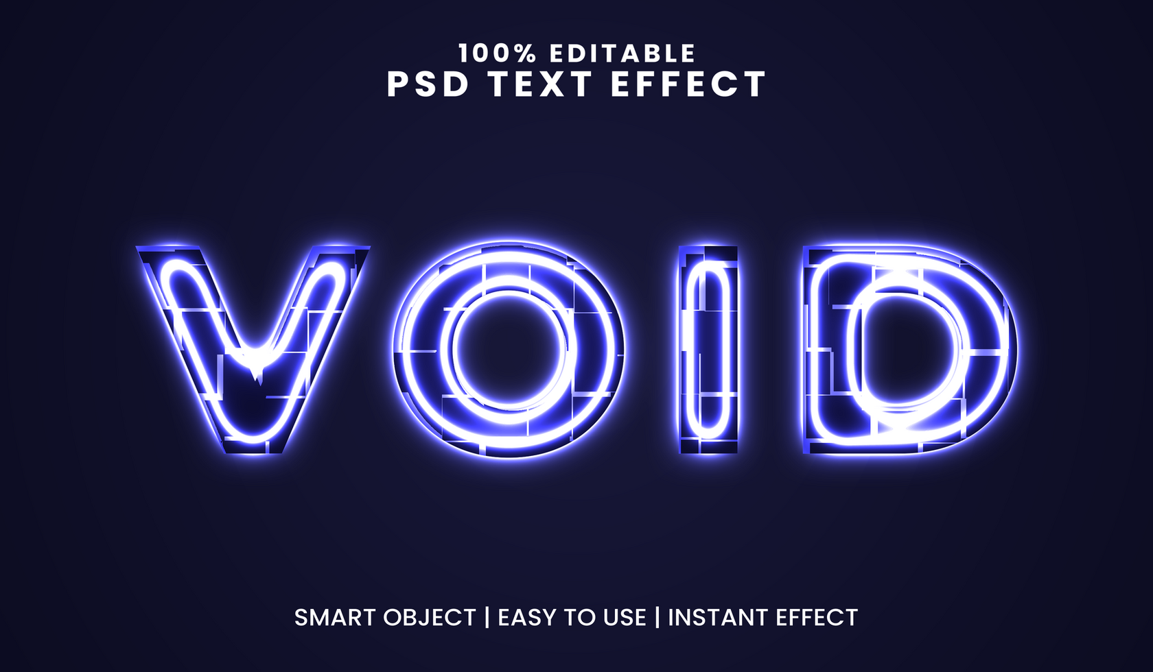 Futuristic Neon Editable Text Effect psd