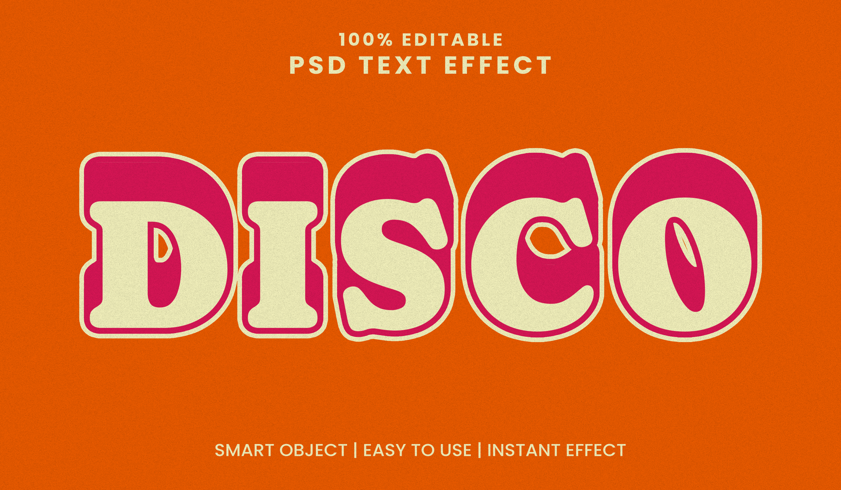 Retro Disco Text Effect psd