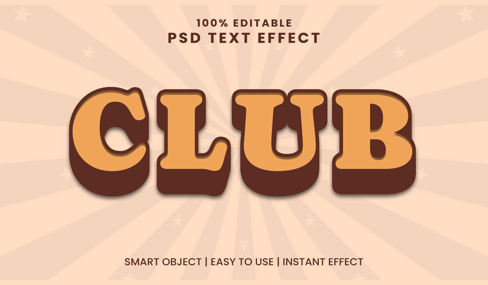 Retro Club Text Effect psd