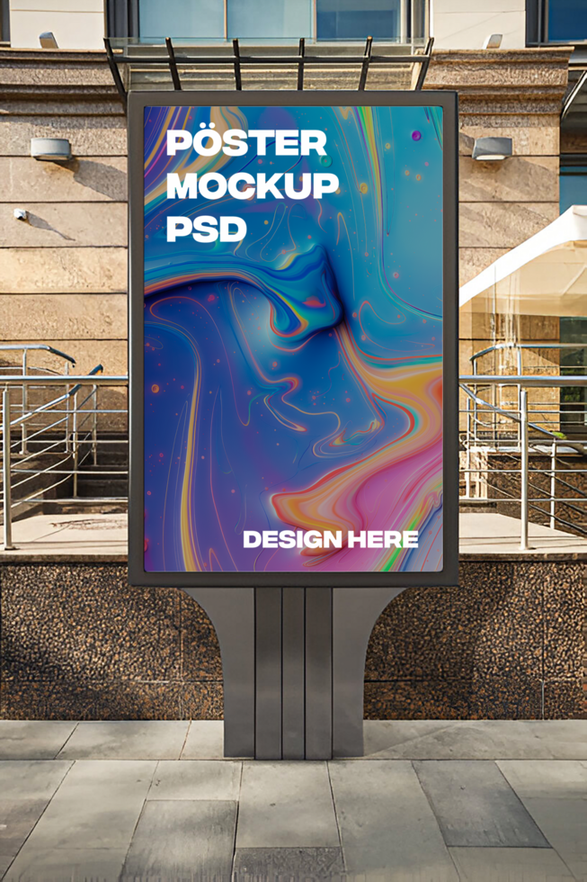 Outdoor Billboard Poster Mockup psd