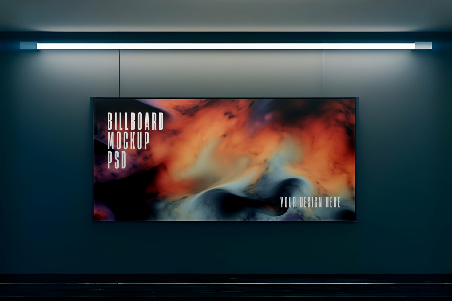 Underground Billboard Mockup Subway Advertising Display psd