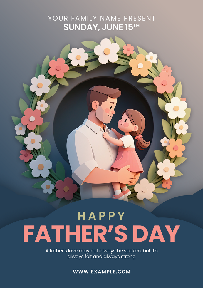 Dark Professional Happy Fathers Day psd