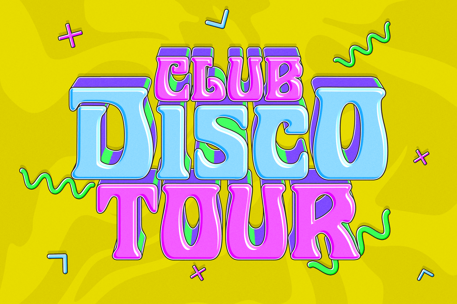 Club Disco Groovy Text Effect psd