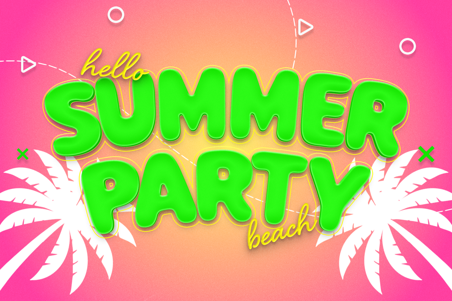 Summer 3D Text Effect psd