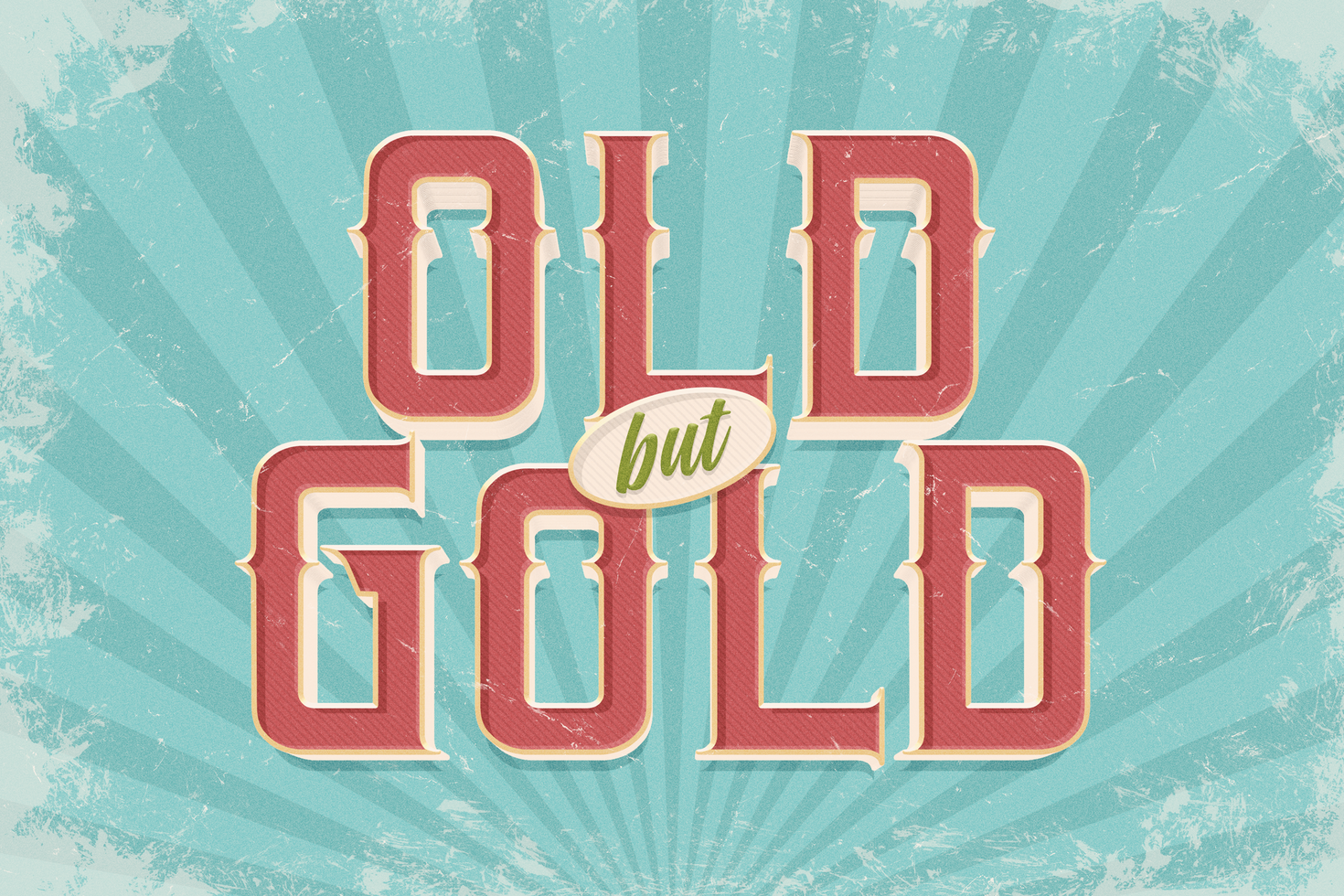 Old Classic 3D Text Effect psd