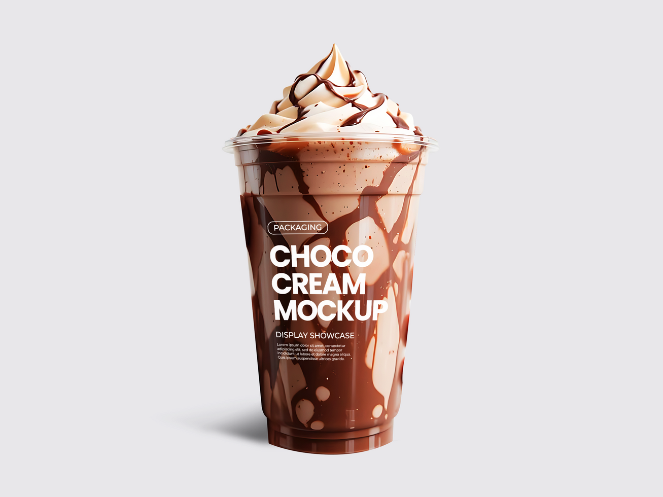 A mockup of an ice cream cup psd