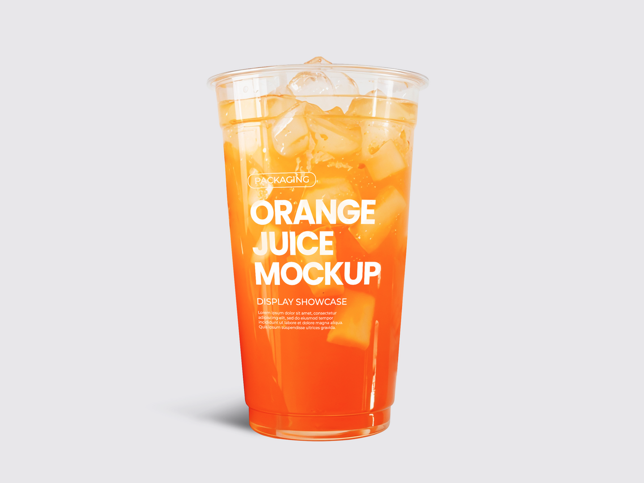 Design of a juice cup mockup psd