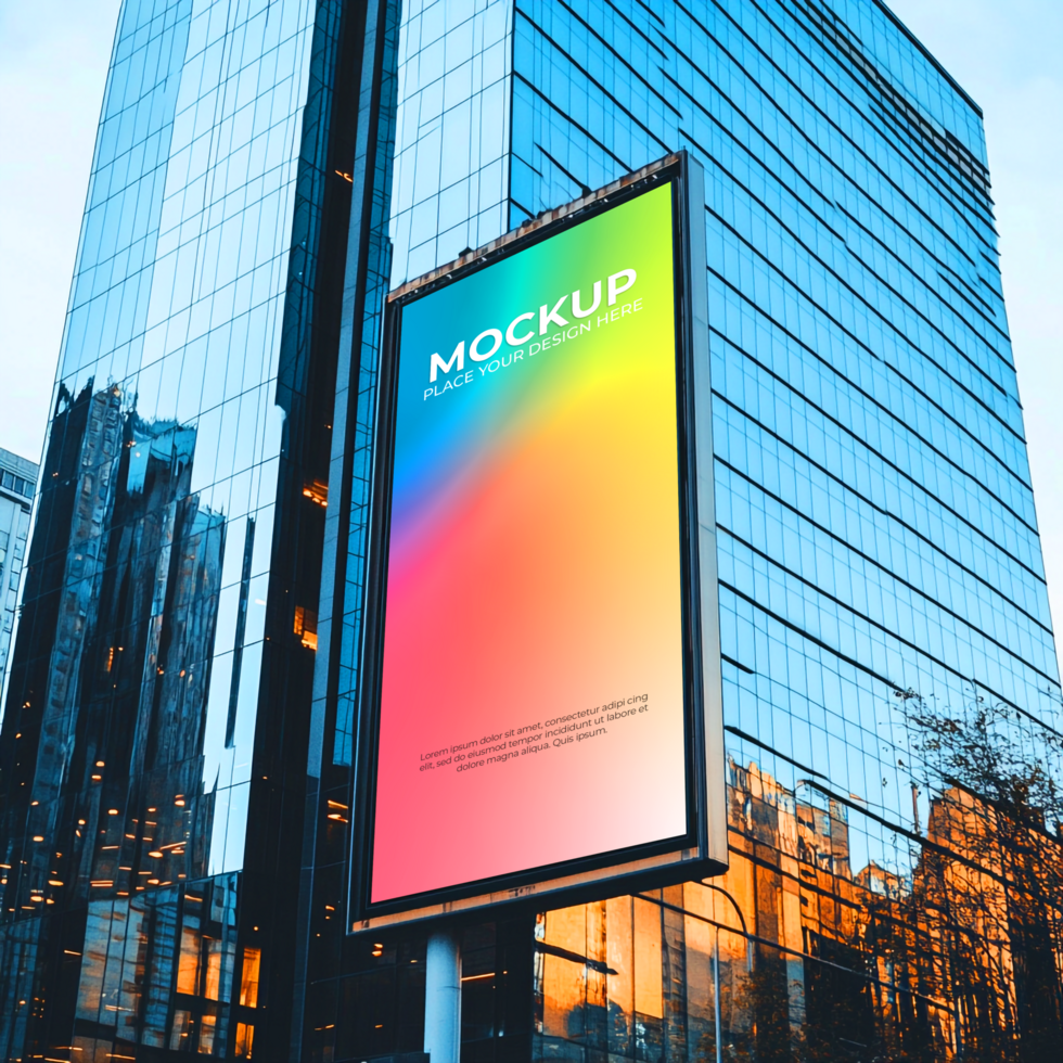 Modern City Billboard Mockup Perfect for Advertising Campaigns psd