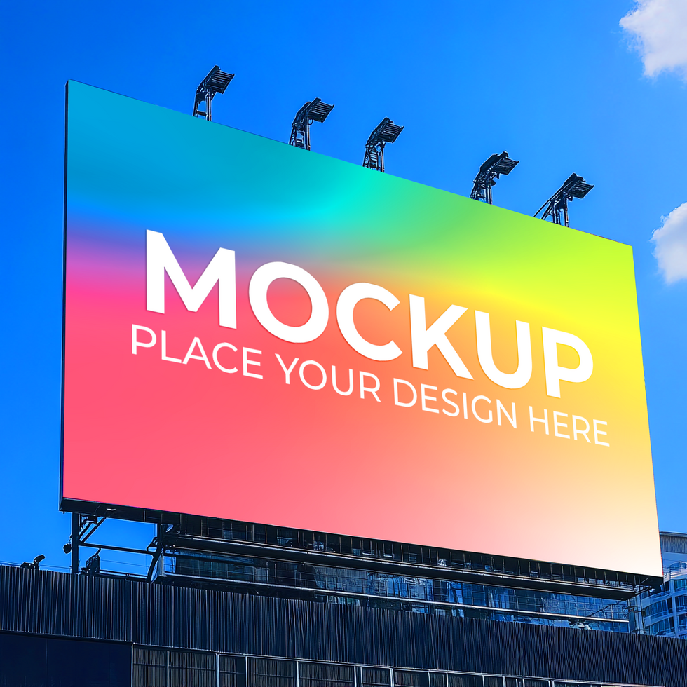 Billboard Mockup Vibrant Design Template for Outdoor Advertising psd