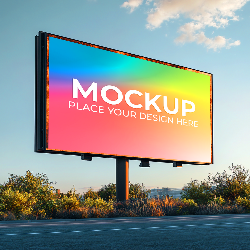 Billboard Mockup Outdoor Advertising Design Template psd