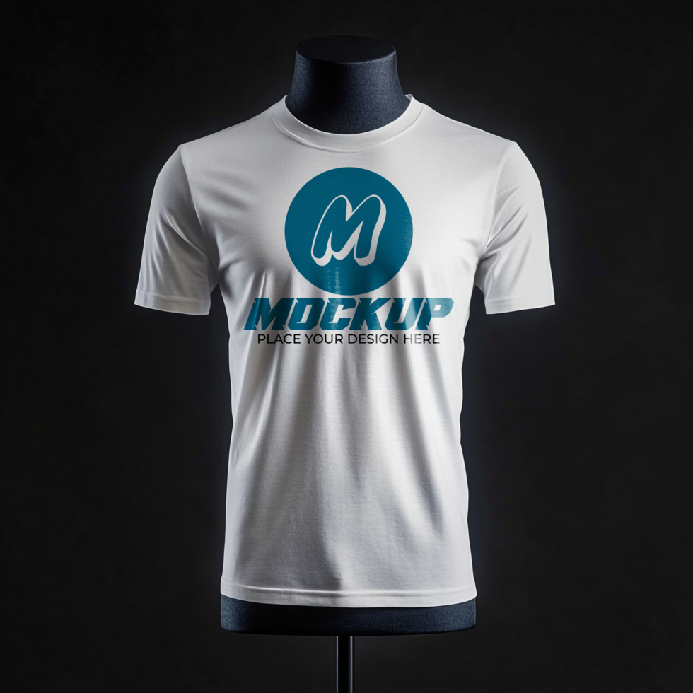 White TShirt Mockup Apparel Design Branding and Logo Presentation psd