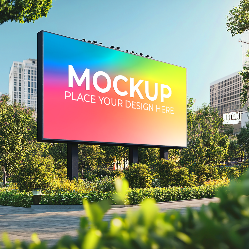 Vibrant Billboard Mockup Showcase Your Design psd