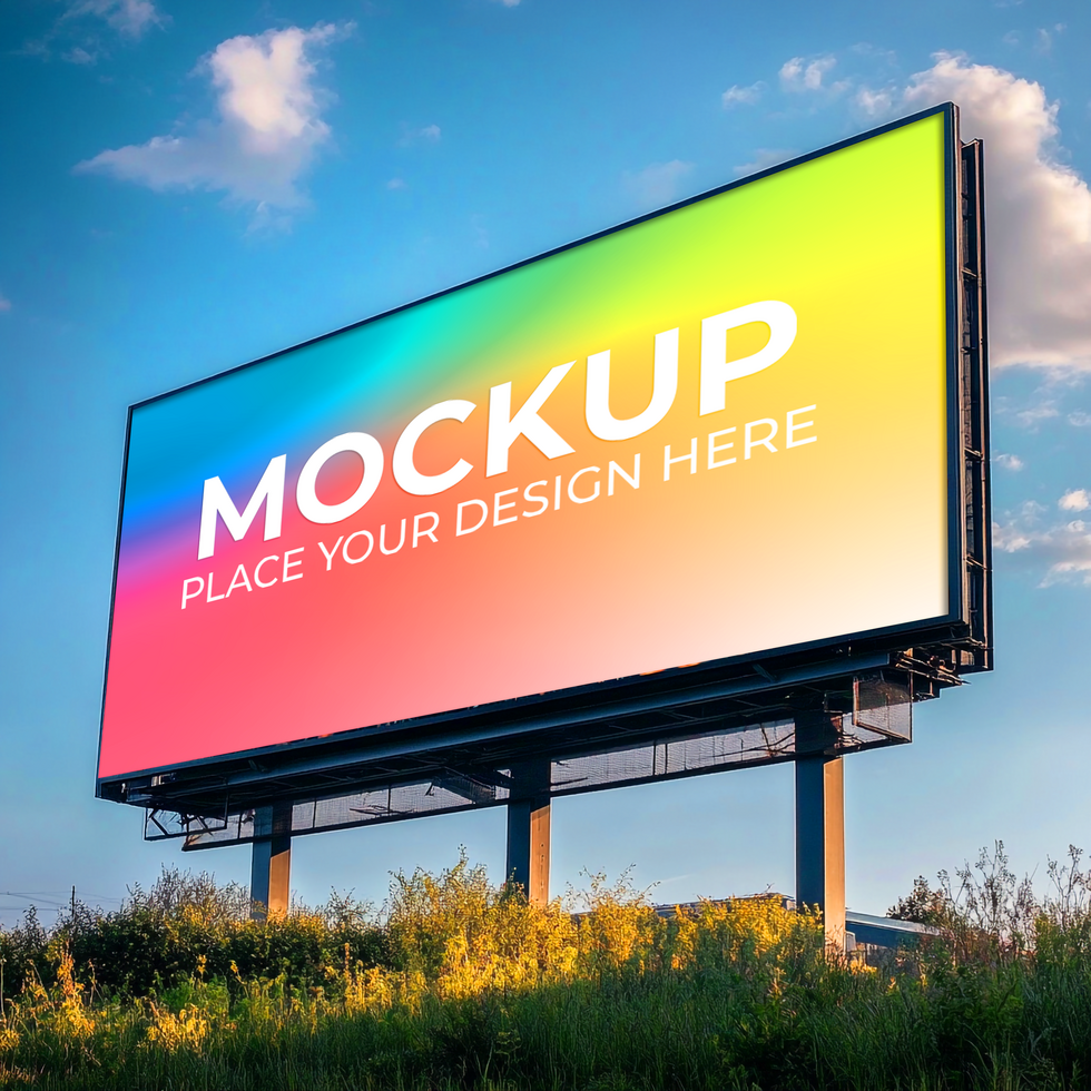 Billboard Mockup Giant Outdoor Advertising Display Template for Design Presentation psd