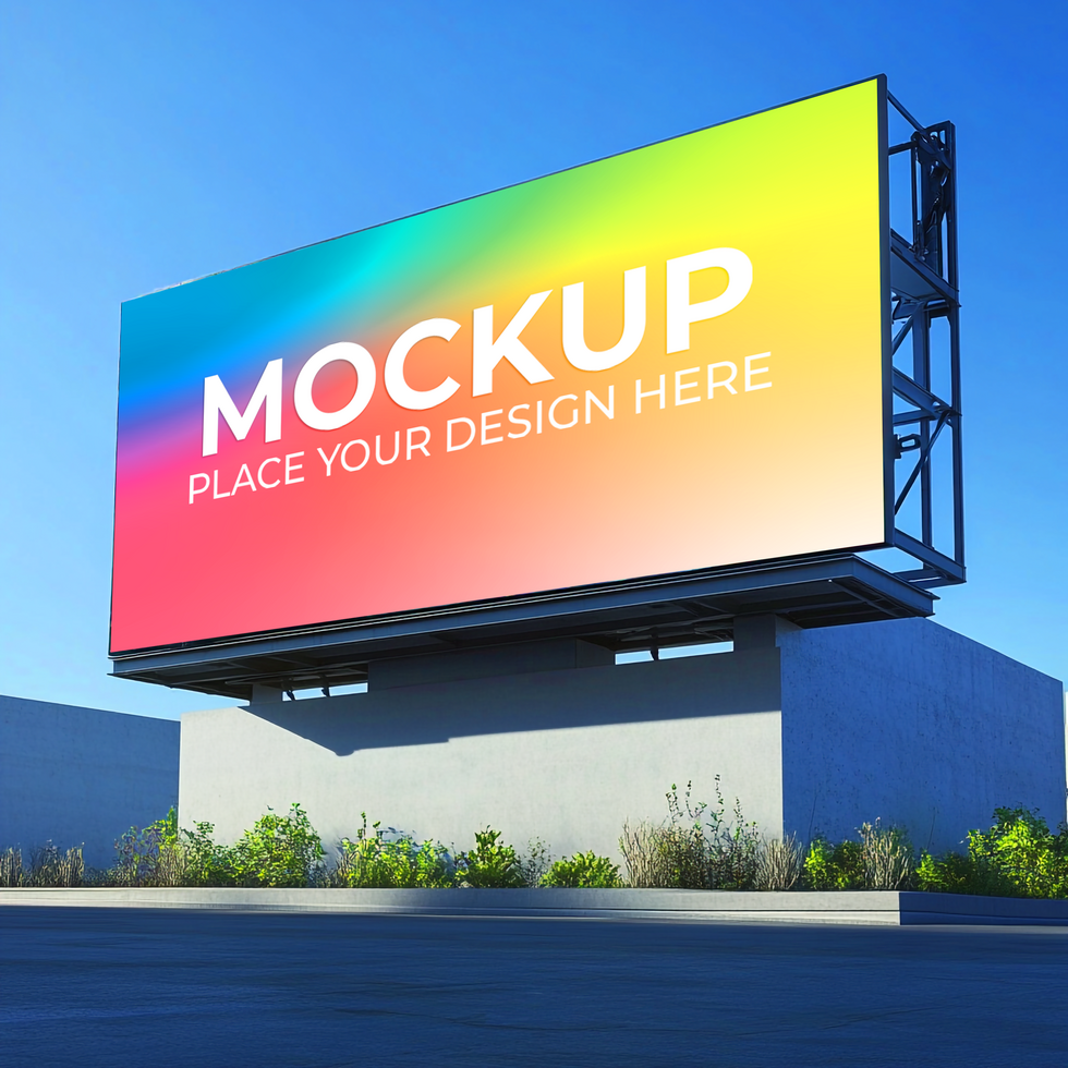 LED Billboard Mockup Vibrant Digital Signage Design Template On Transparent Background psd