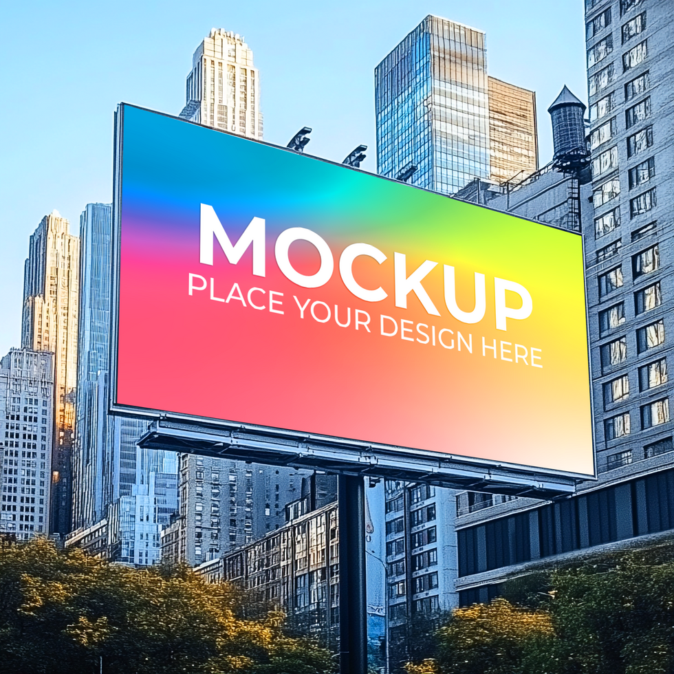 Billboard Mockup Template Design psd
