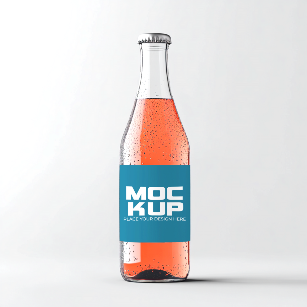 Pink Beverage Bottle Mockup Perfect for Branding psd