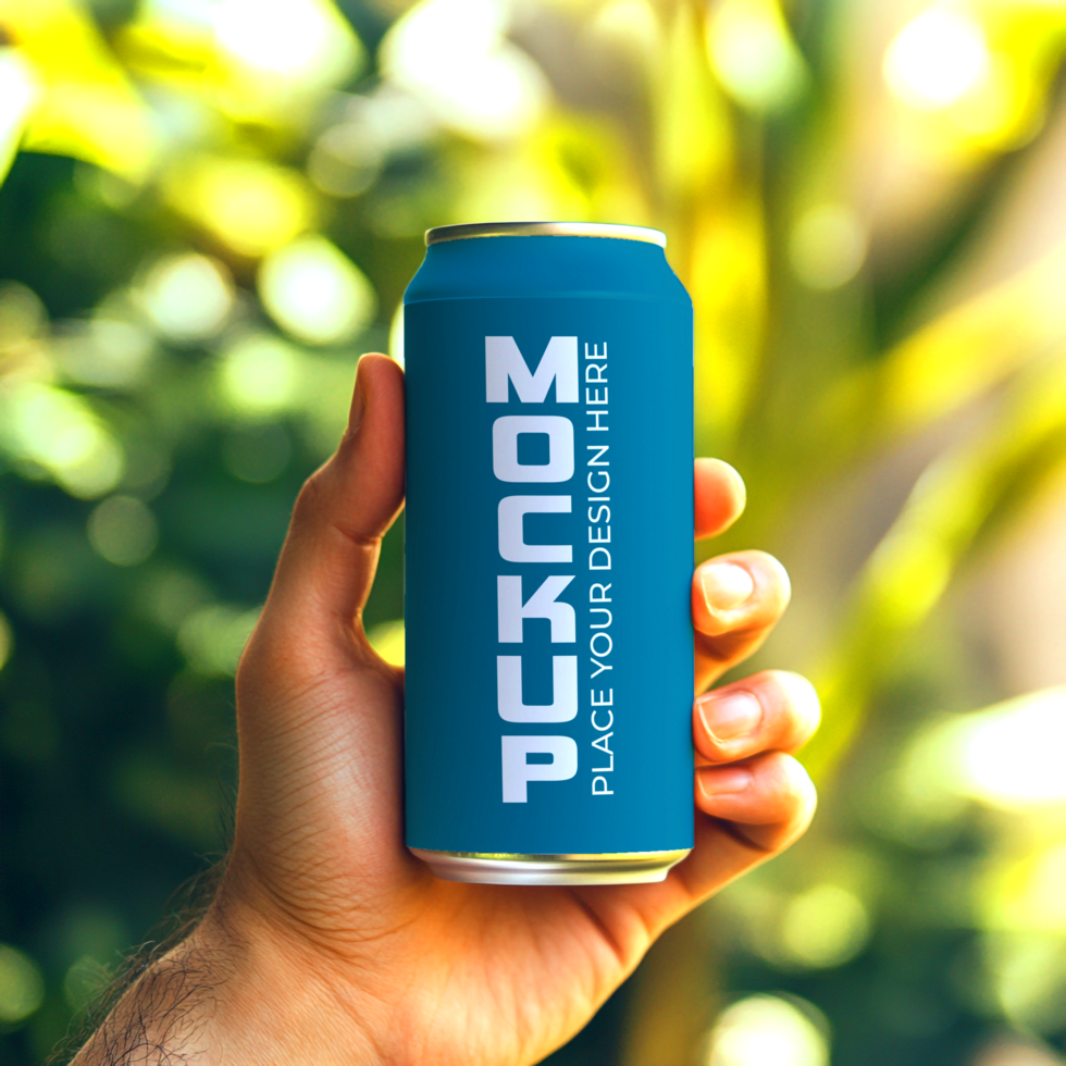 Can Mockup Showcase Your Drink Brand Design psd