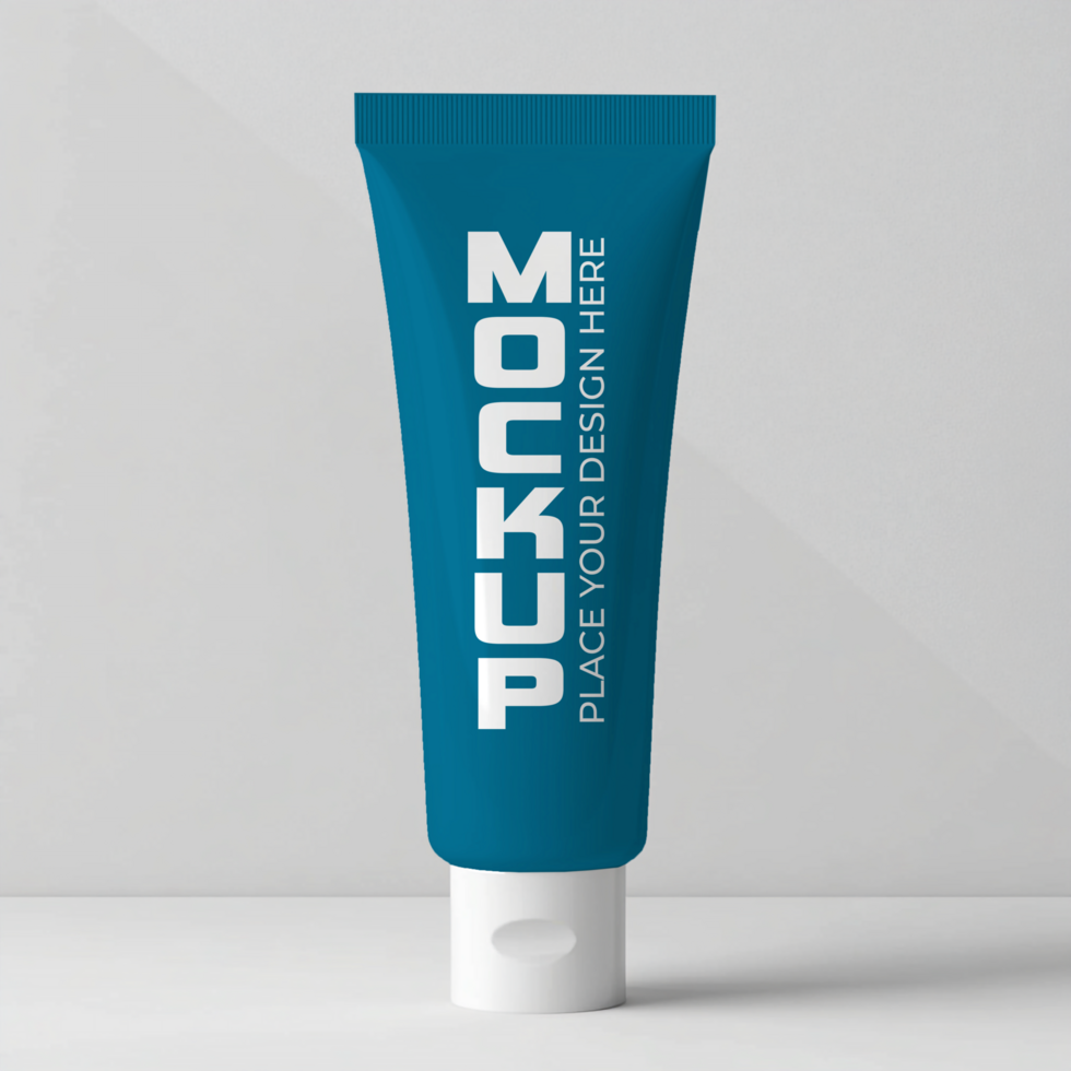 Teal Tube Mockup Perfect for Branding Product Presentation psd