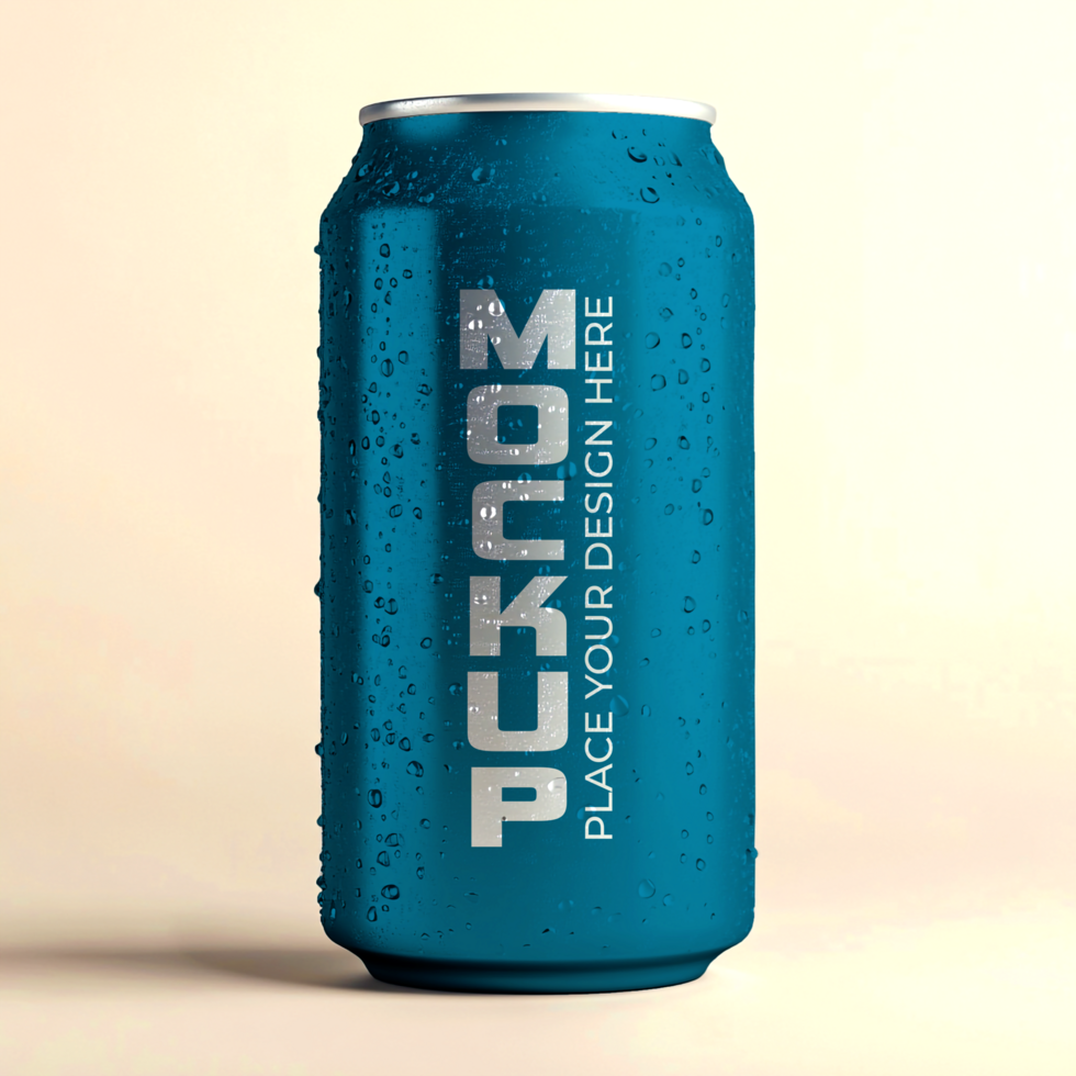 Aluminum Can Mockup Crisp Design Chilled Branding psd