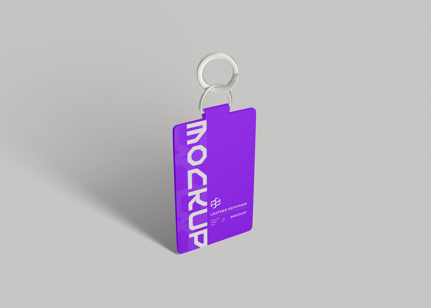 Leather Keychain Mockup with Metal Ring for Branding Identity psd