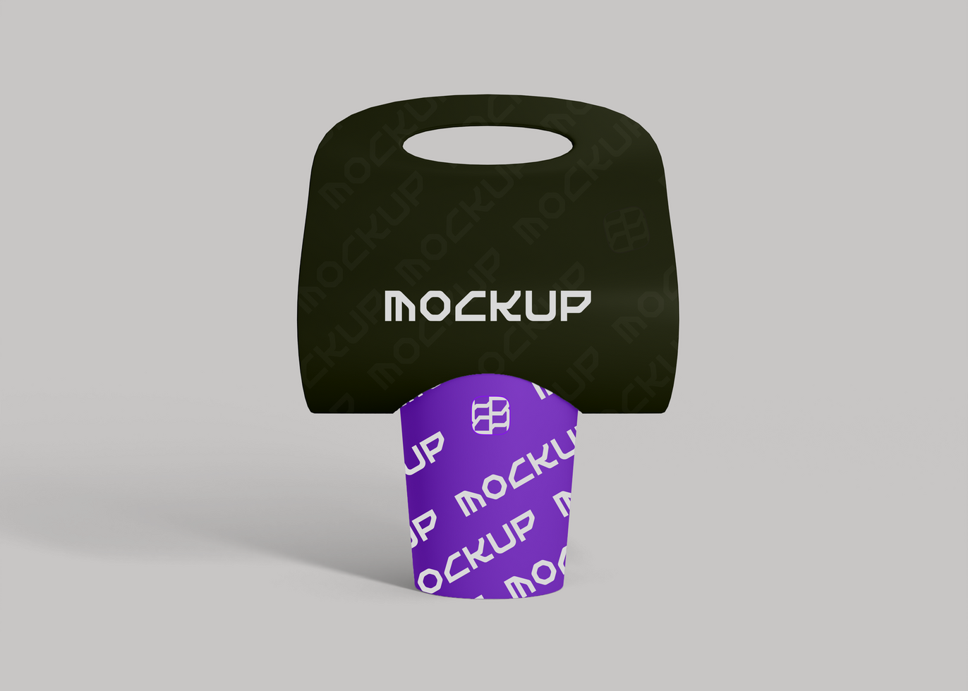 Single Drink Cup Carrier Mockup for Branding psd