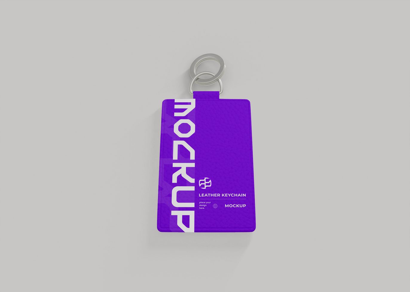 Hanging Leather Keychain Mockup for Logo PresentationHanging Leather Keychain Mockup for Logo Presentation psd