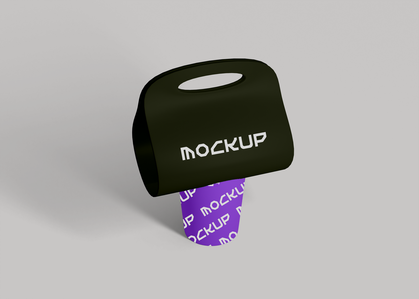 Takeaway Cup Holder Mockup for Identity Packaging Design Display psd