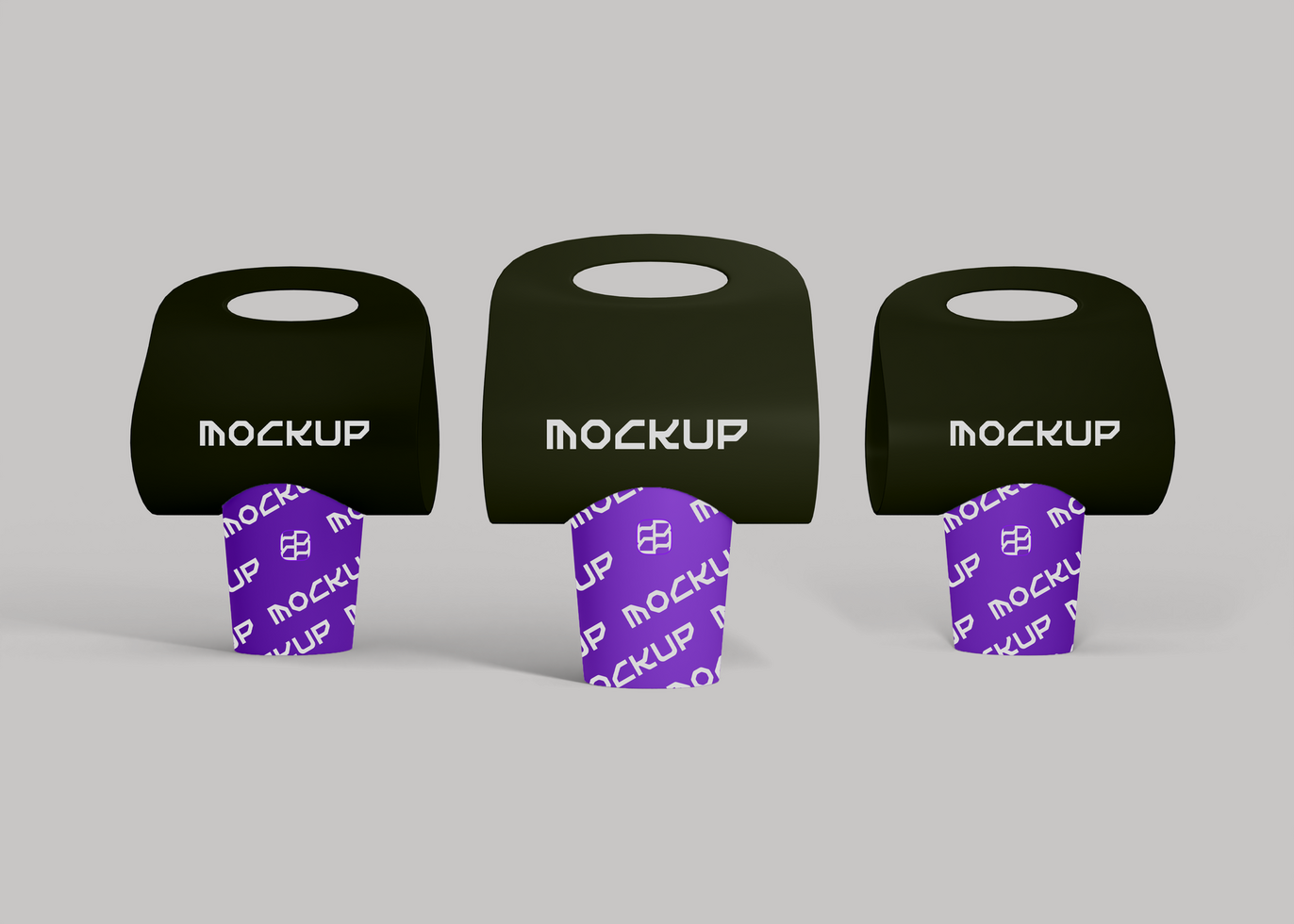 Paper Coffee Holder Mockup psd