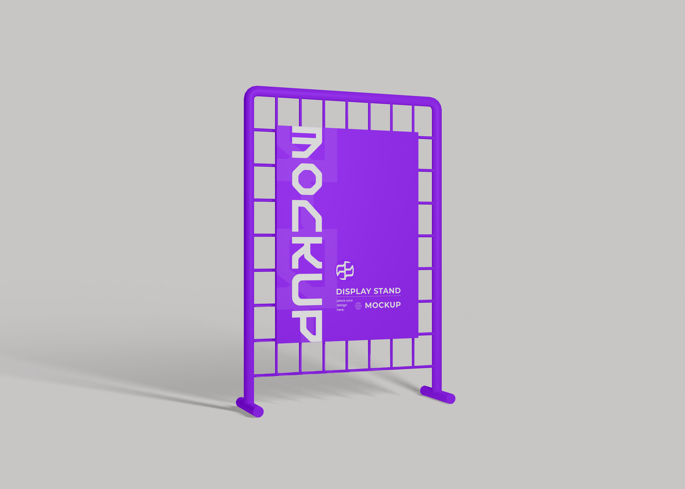Wire Rack Display Stand Mockup for Brochure and Flyer Branding Presentation psd