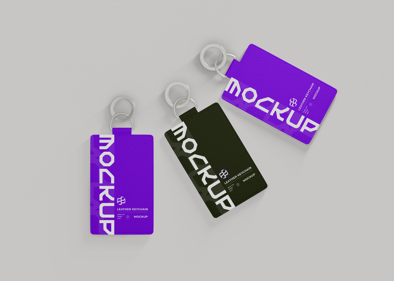 Leather Keychain Mockup for Premium Logo Branding Presentation psd