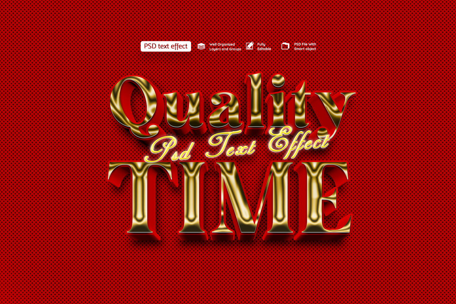 Quality Time Text Effect psd