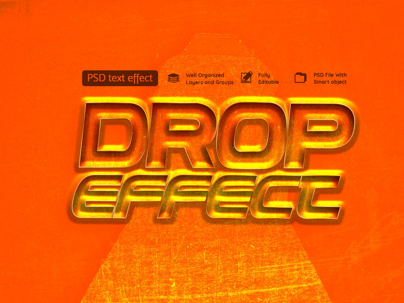 Drop Effect Text Style psd