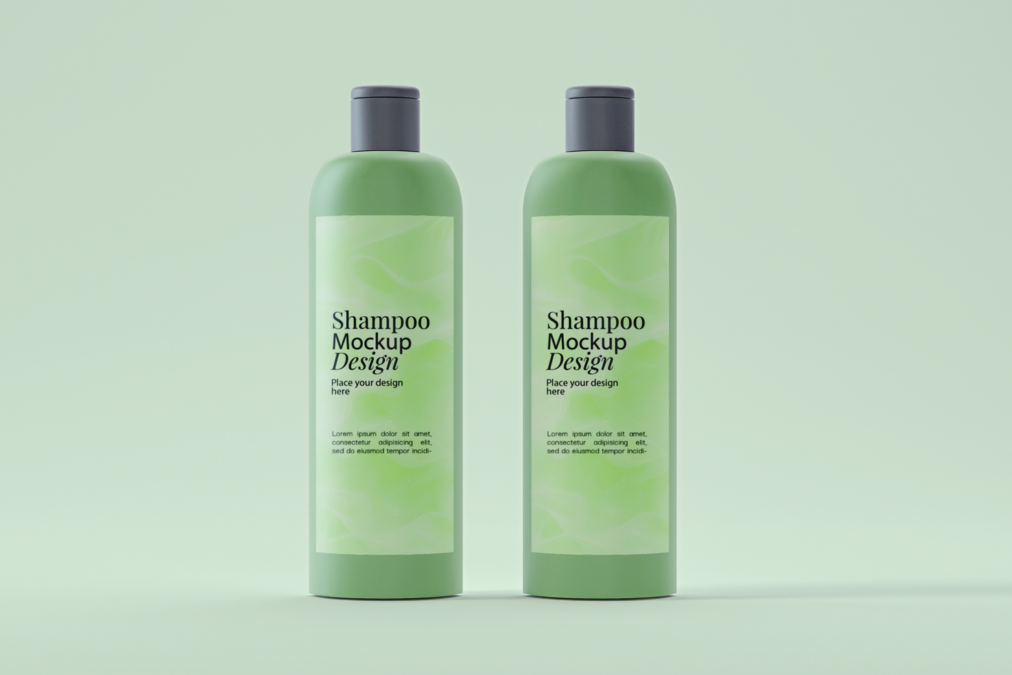 shampoo and conditioner bottle realistic mockup psd