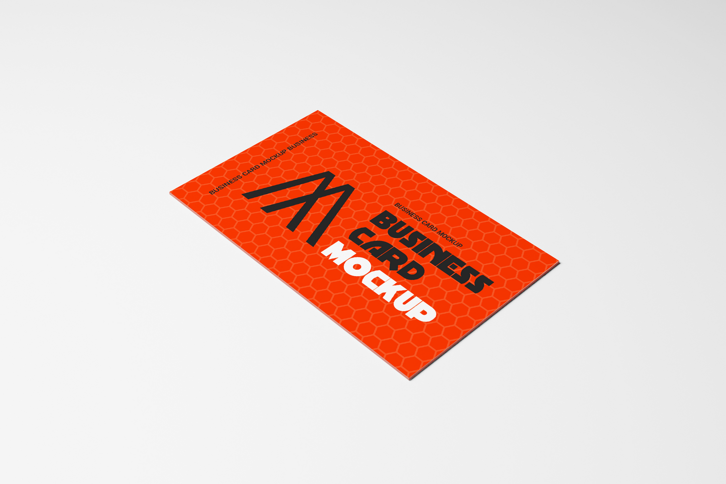 Red Business Card Mockup with Background psd