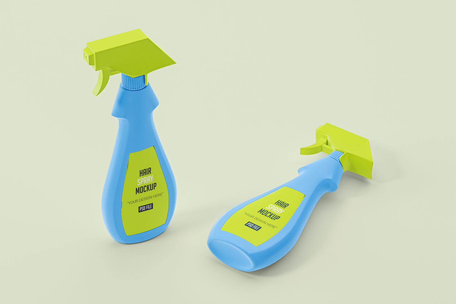 Spray bottle branding mockup design template psd