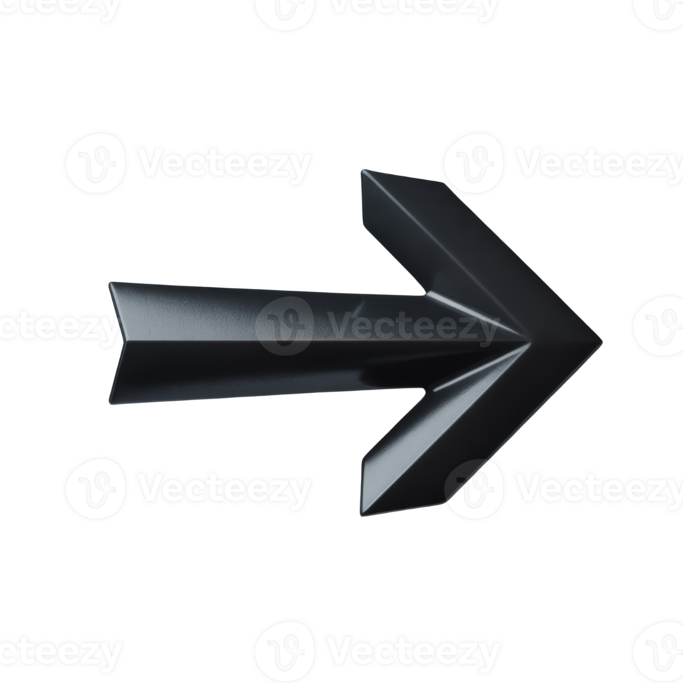 Dark arrow pointing rightwards abstract design png