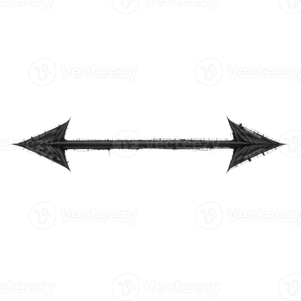 Double arrowhead abstract design element png