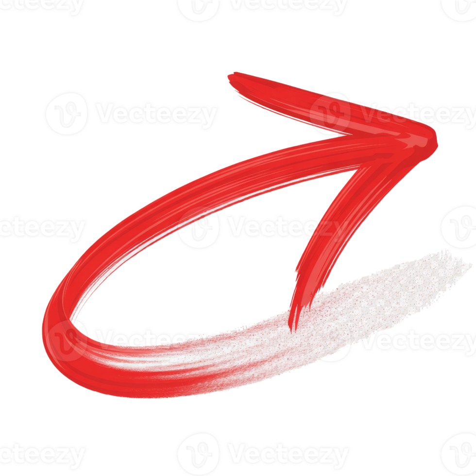 Red swirl arrow abstract design element png
