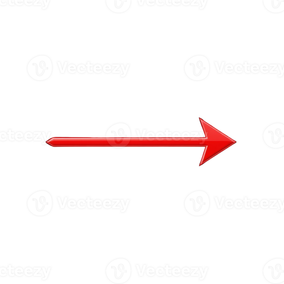 Red arrow pointing right simple graphic design png