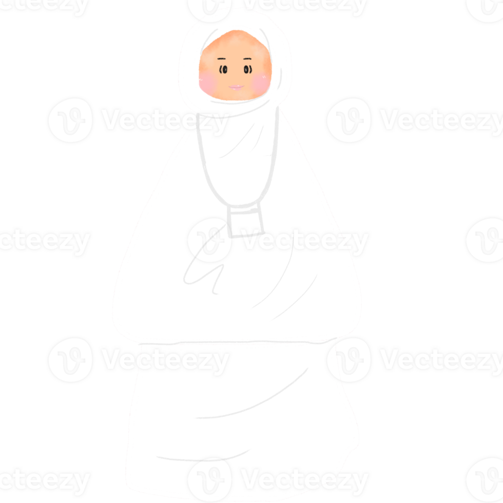A cartoon woman in a white robe png