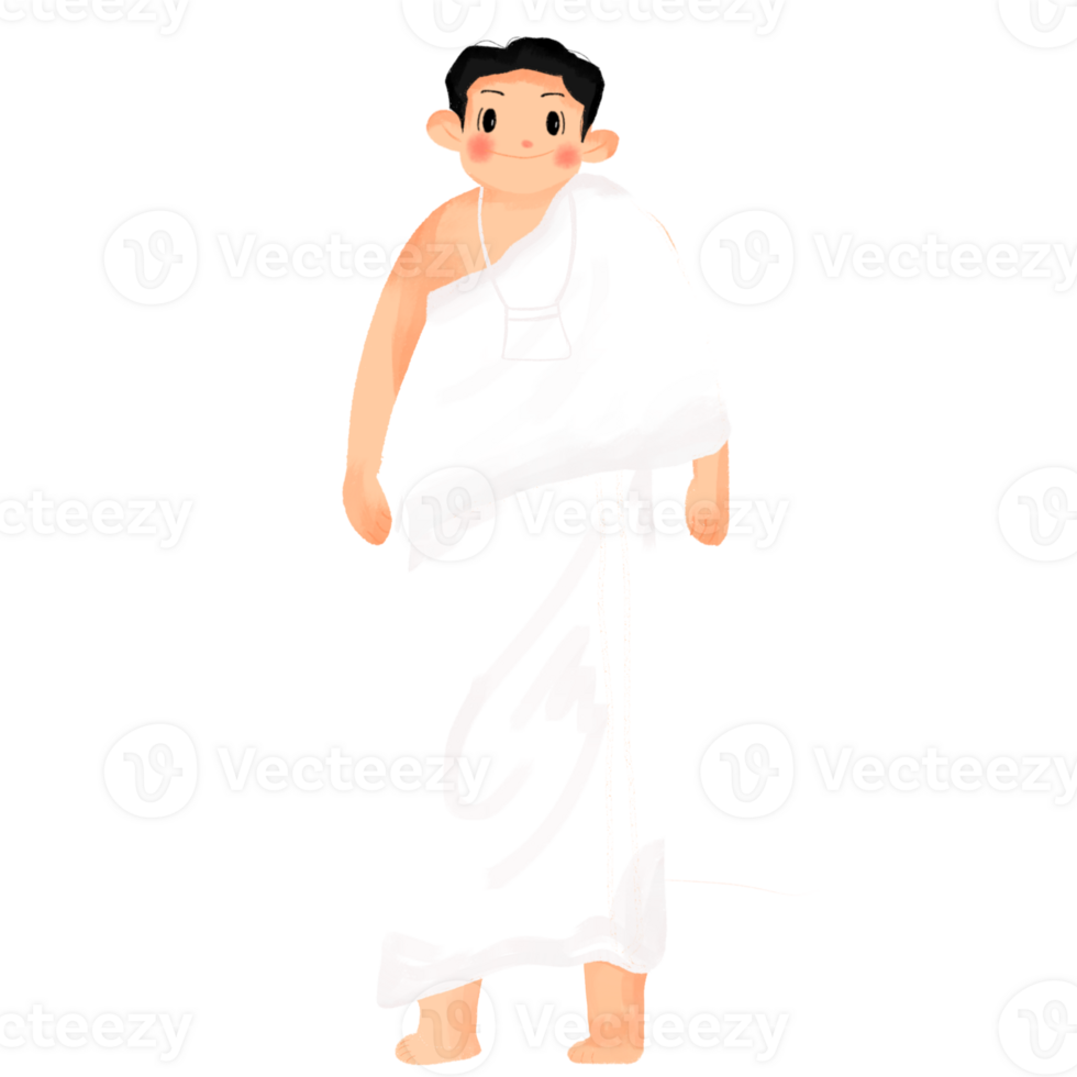 A cartoon man in a white robe png