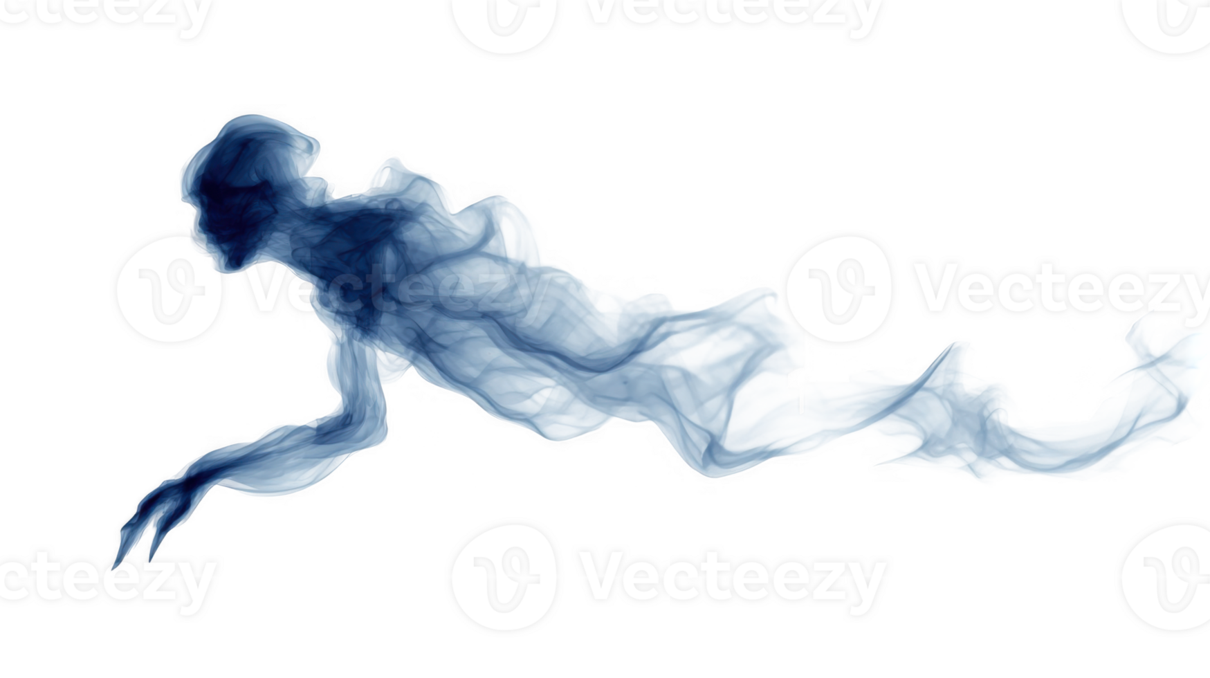 Eerie smoke ghost floating with transparent background png
