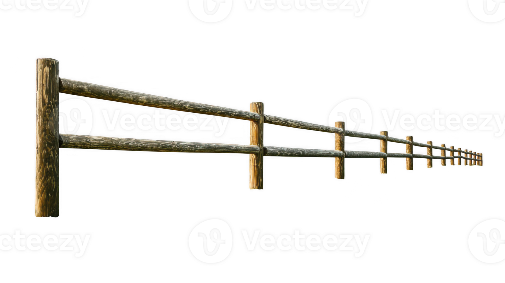 Wooden fence creating boundary with transparent background png