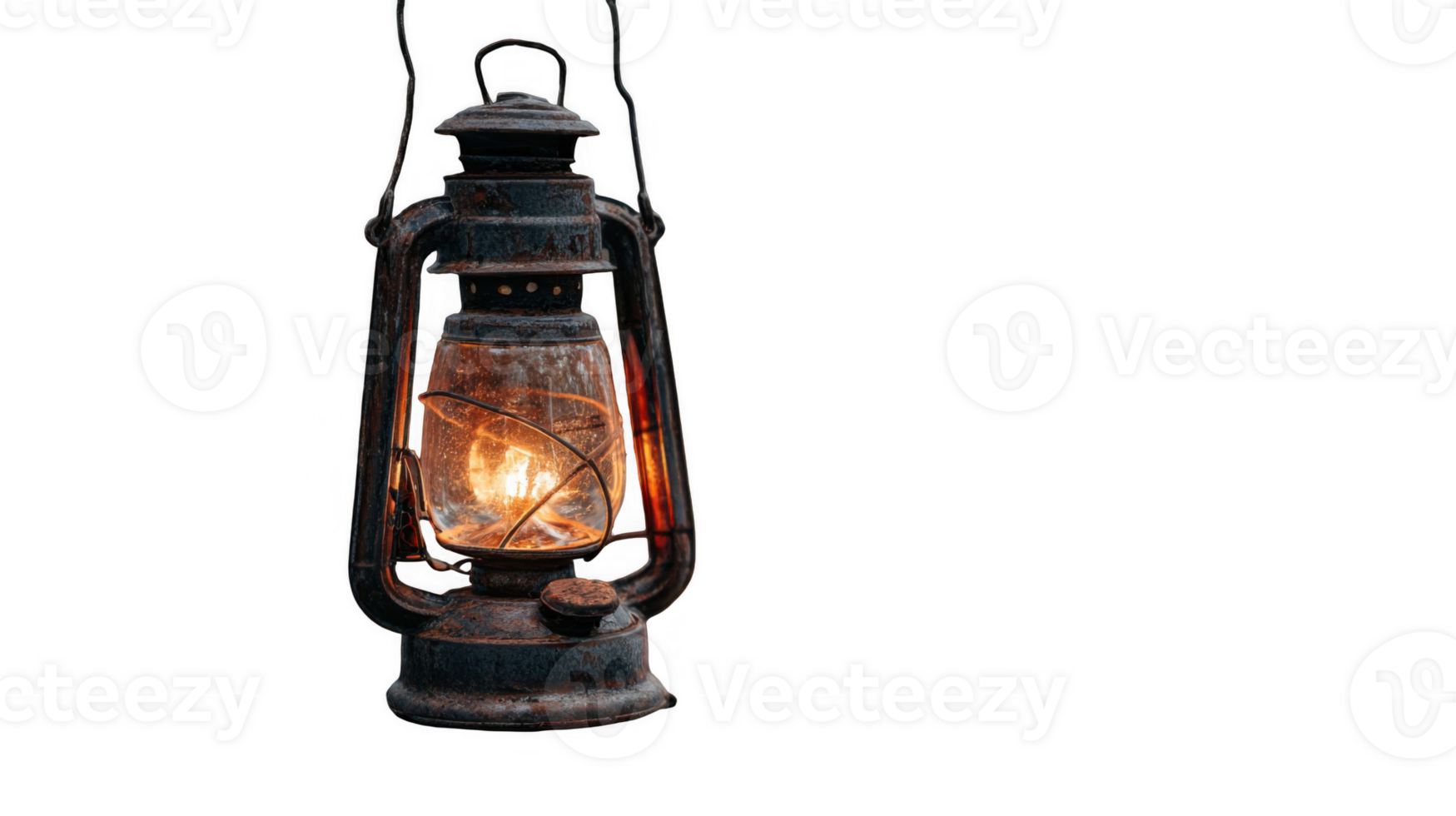Vintage lantern glowing with transparent background, perfect for design projects png