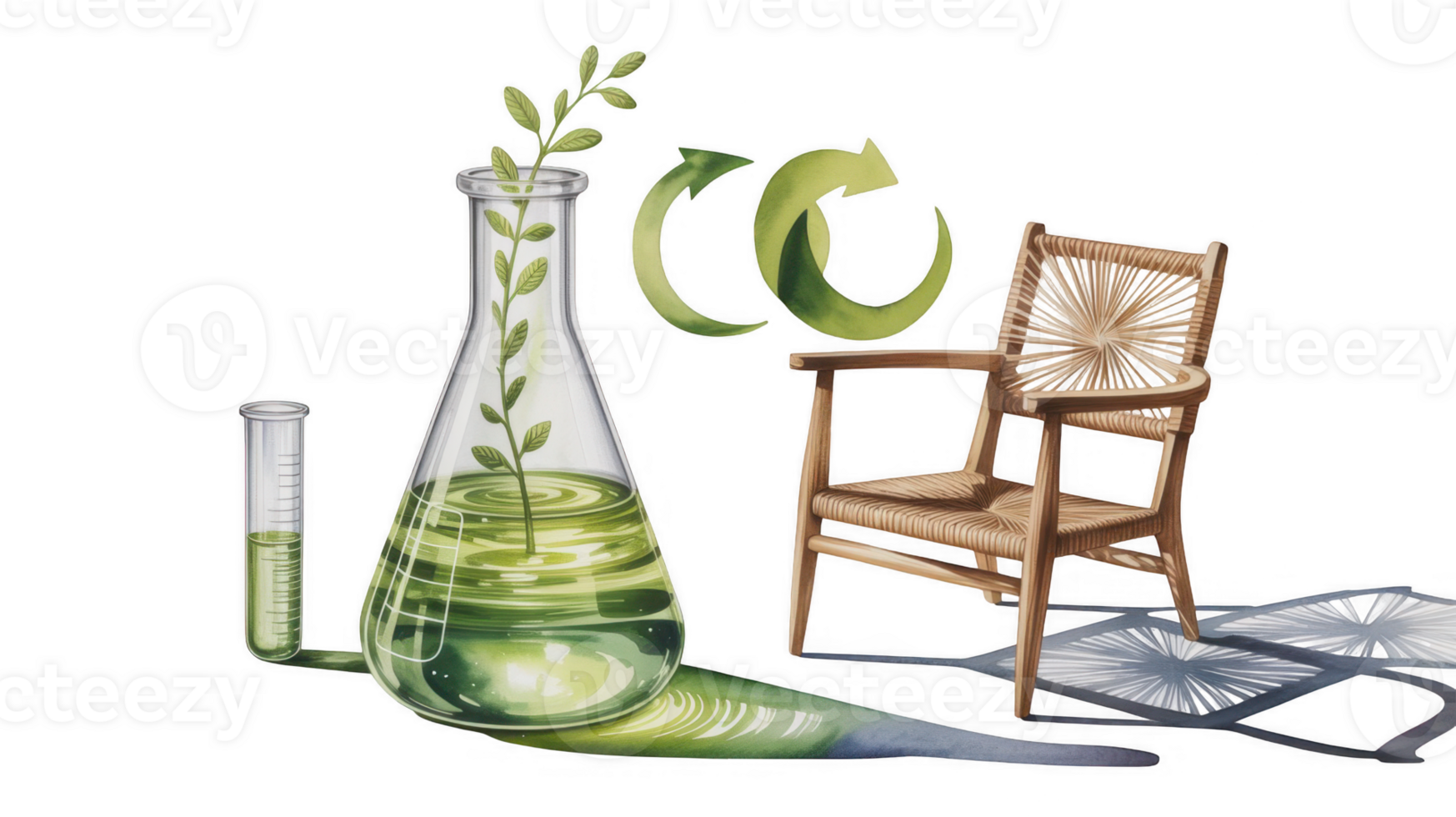 Sustainable furniture production with bio based materials and eco friendly chemistry png