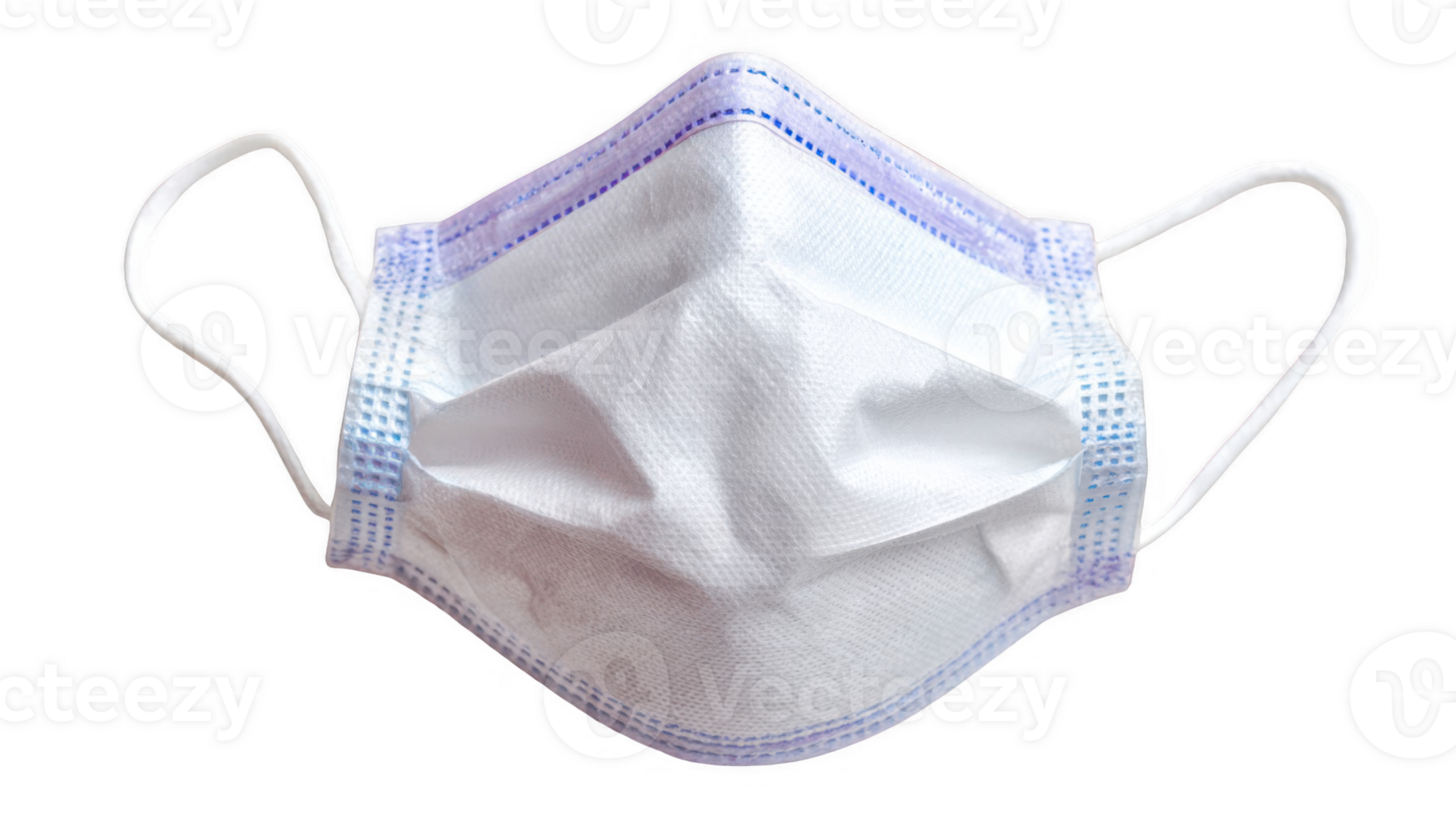 White surgical mask on transparent background protecting from virus png