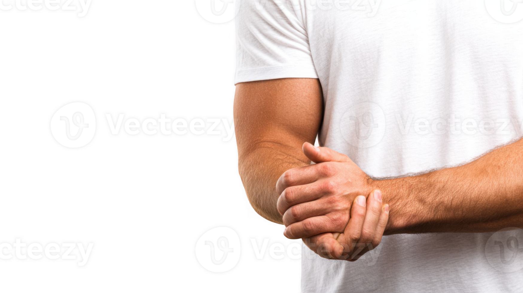 Barista rubbing hands with transparent background png