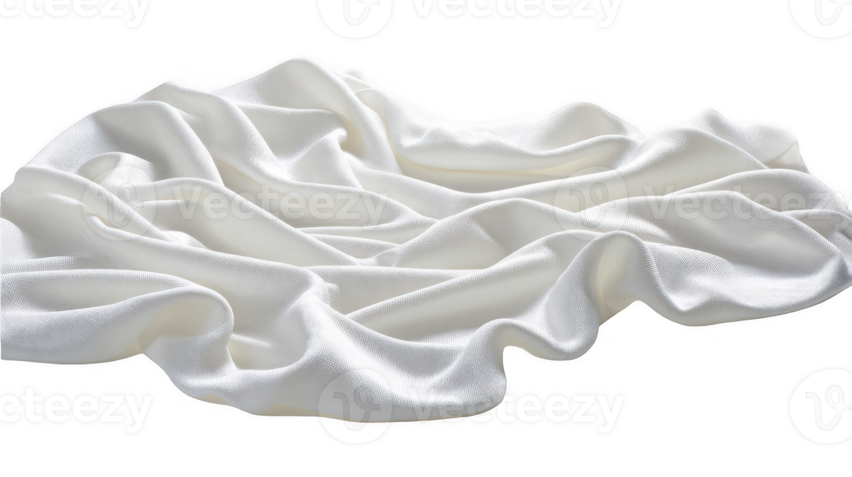 Smooth white jersey textile rippling on transparent background png