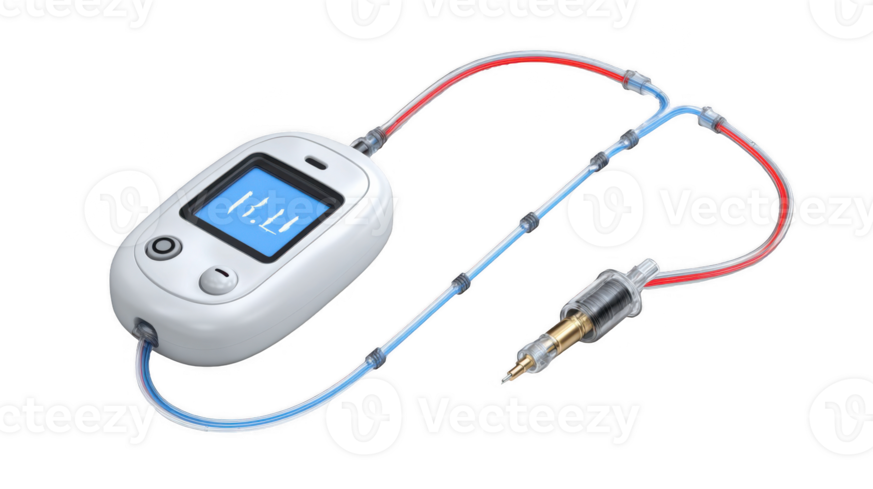 Artificial pancreas monitoring glucose level with transparent background png